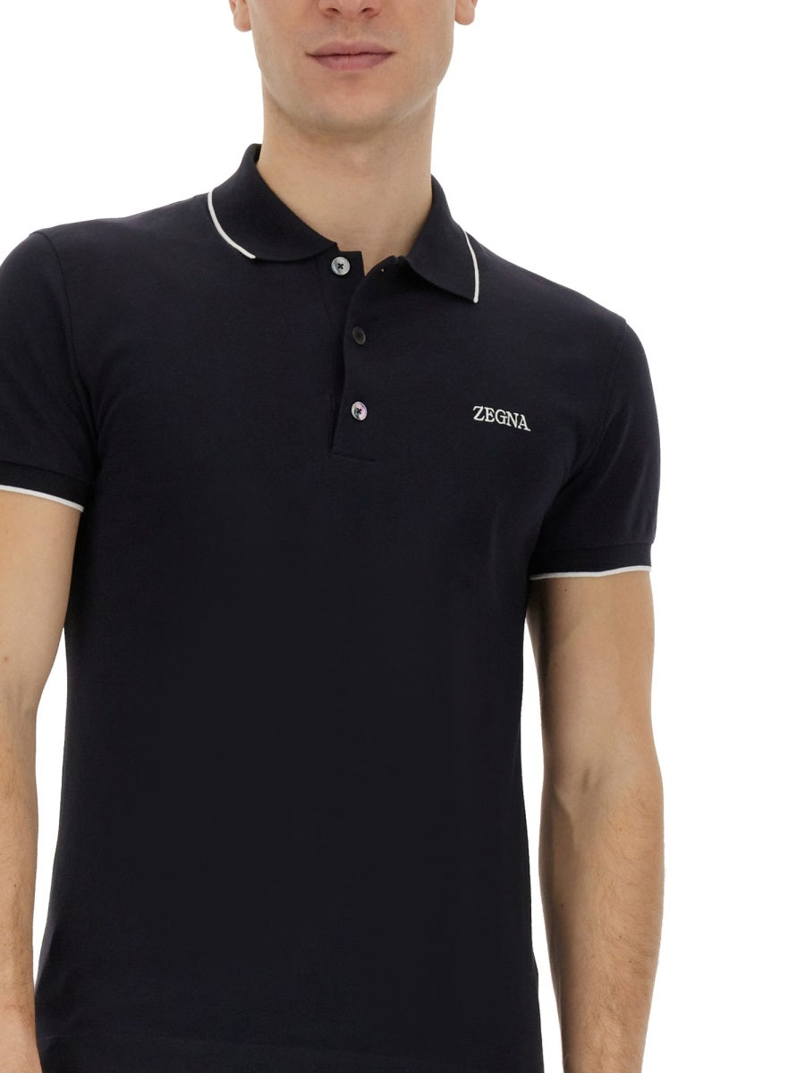 Zegna Polo - Blue | Wanan Luxury