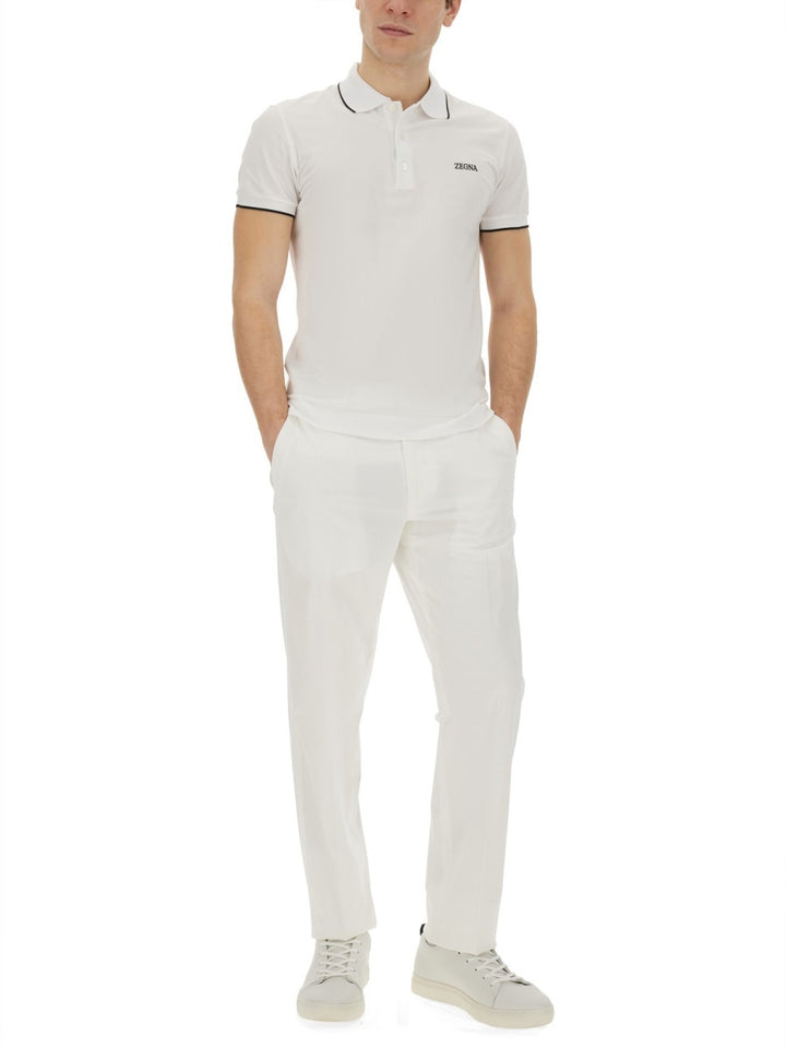 Zegna Polo - White | Wanan Luxury