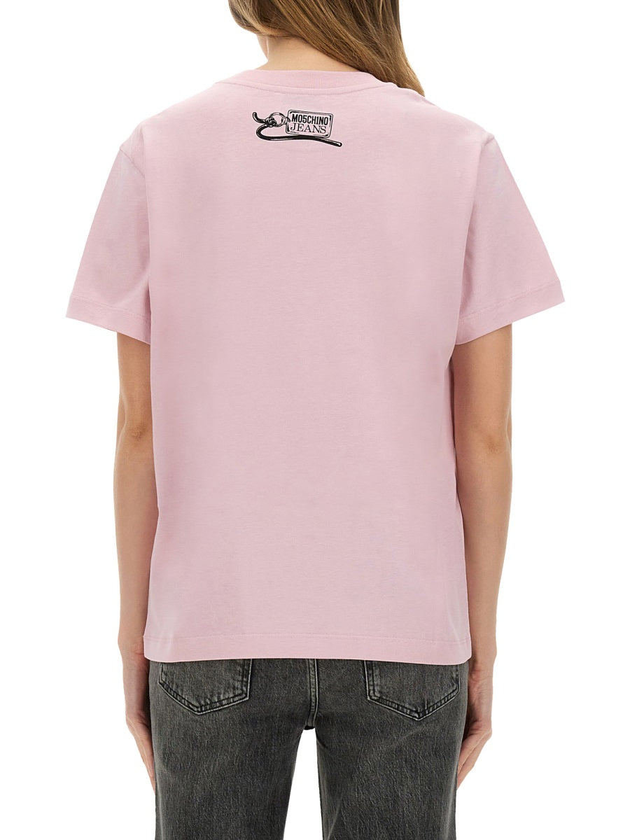 Moschino Jeans T shirts - Pink | Wanan Luxury