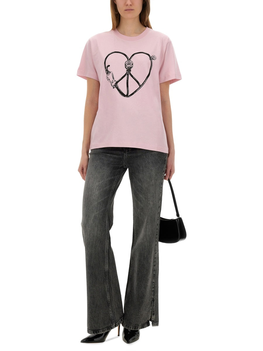Moschino Jeans T shirts - Pink | Wanan Luxury