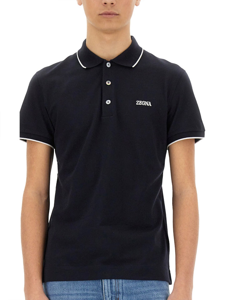Zegna Polo - Blue | Wanan Luxury