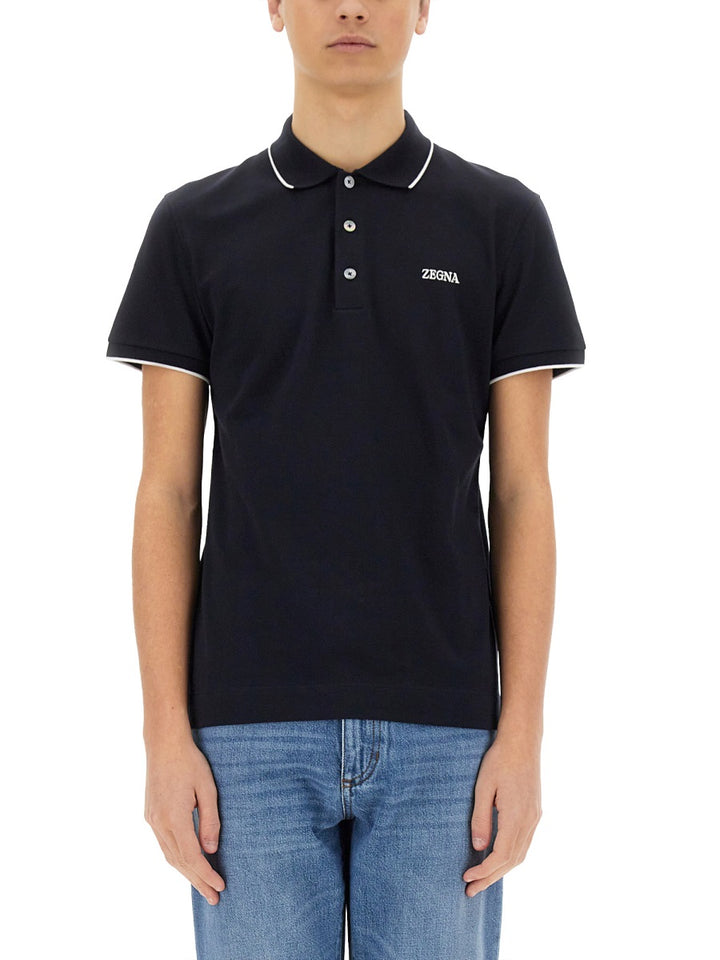 Zegna Polo - Blue | Wanan Luxury