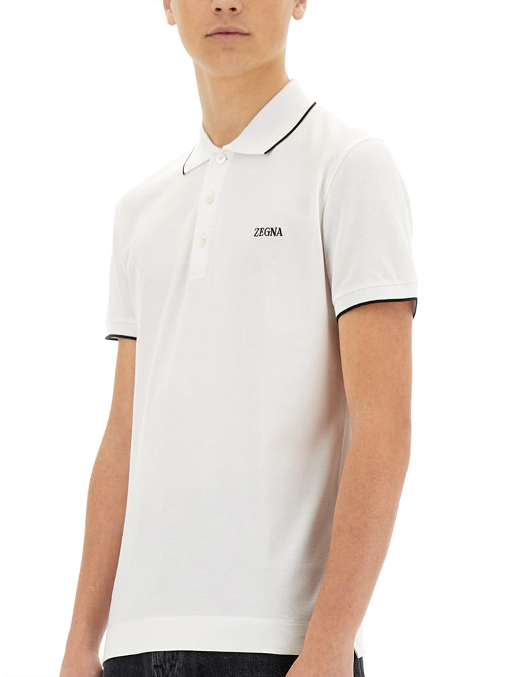 Zegna Polo - White | Wanan Luxury