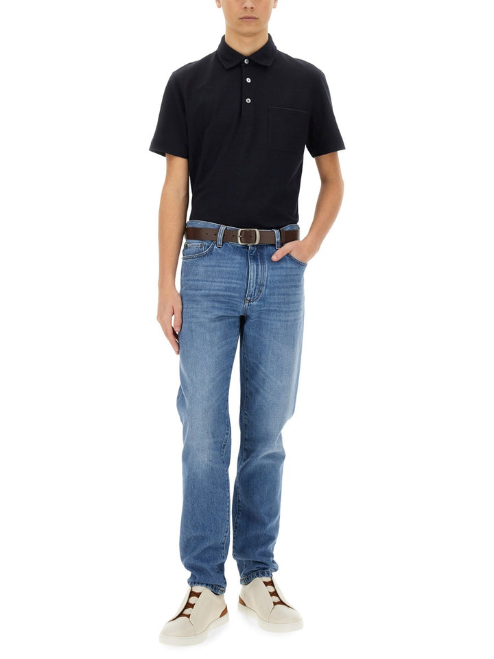 Zegna Polo - Blue | Wanan Luxury