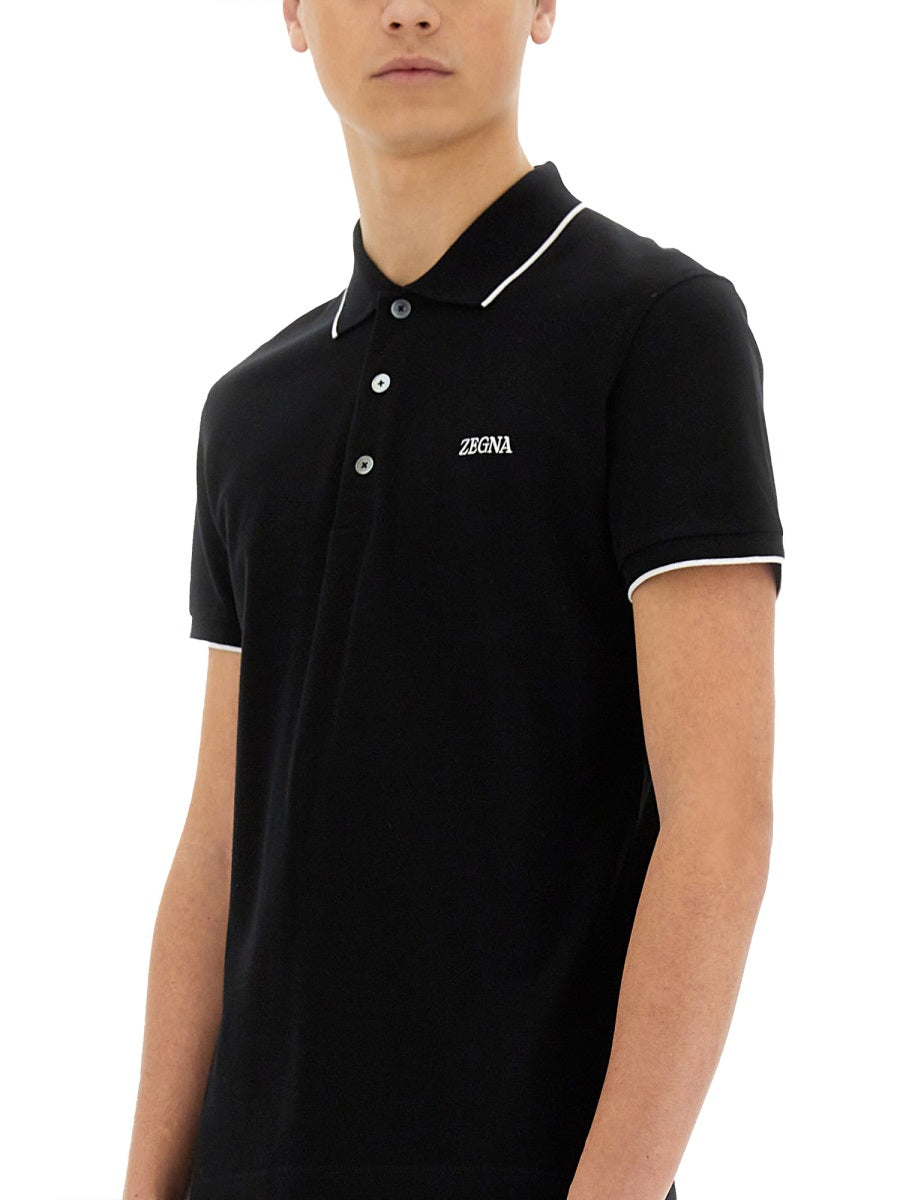 Zegna Polo - Black | Wanan Luxury
