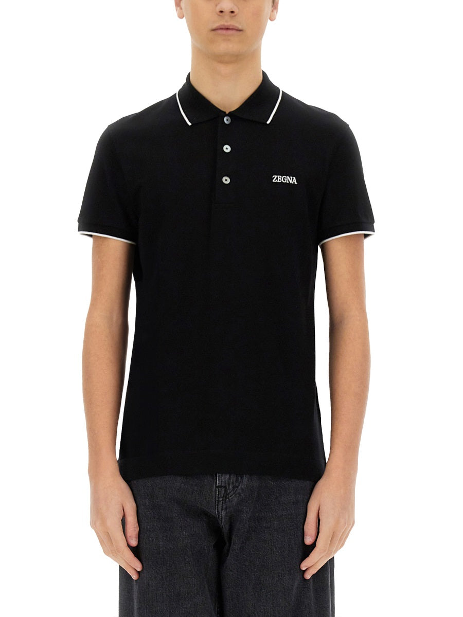 Zegna Polo - Black | Wanan Luxury