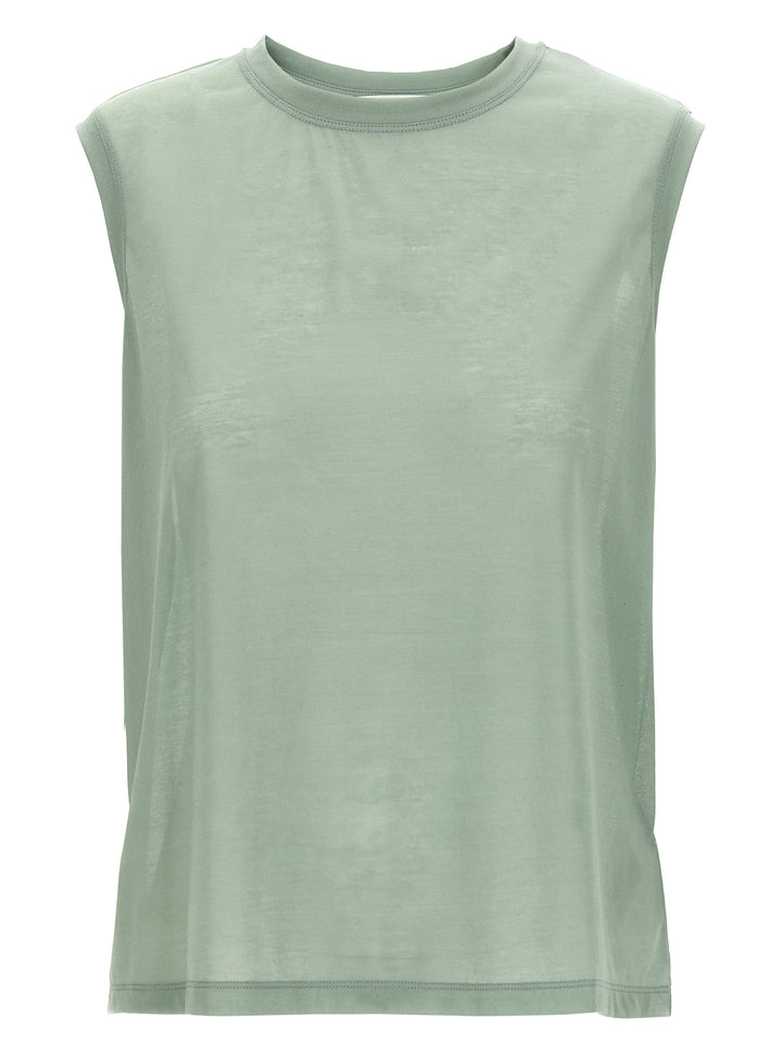 Victoria Beckham Logo Embroidery Top Tops - Green | 98cd9b082a5bc603f7052d174f48ab151efd00bb