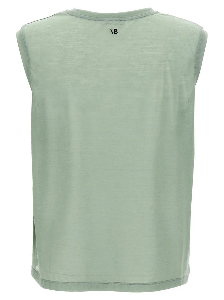 Victoria Beckham Logo Embroidery Top Tops - Green | 84129c2c36e8508906de035fa8e66c2d6d321e1e