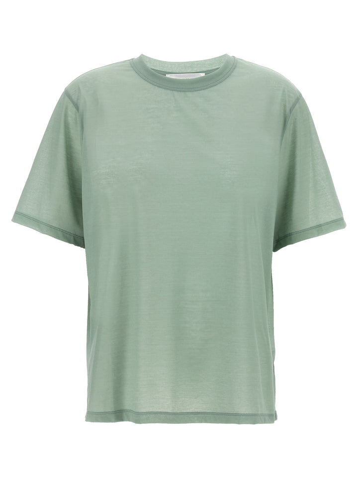 Victoria Beckham Logo Embroidery T-shirt - Green | 2b023c8ce2a1d3285319cf418447d57e669fb0f0