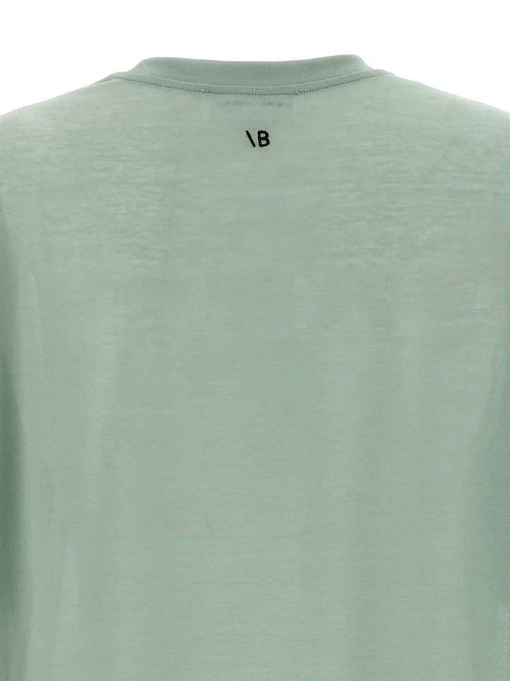 Victoria Beckham Logo Embroidery T-shirt - Green | 0fa563e0b0916372c176ad3e7e78e8034ed66ef2