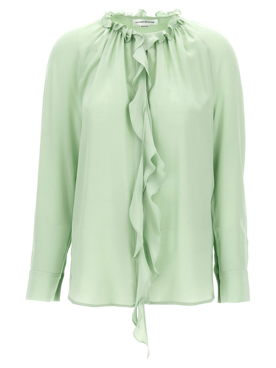 Ruffle Shirt And Blouse Green