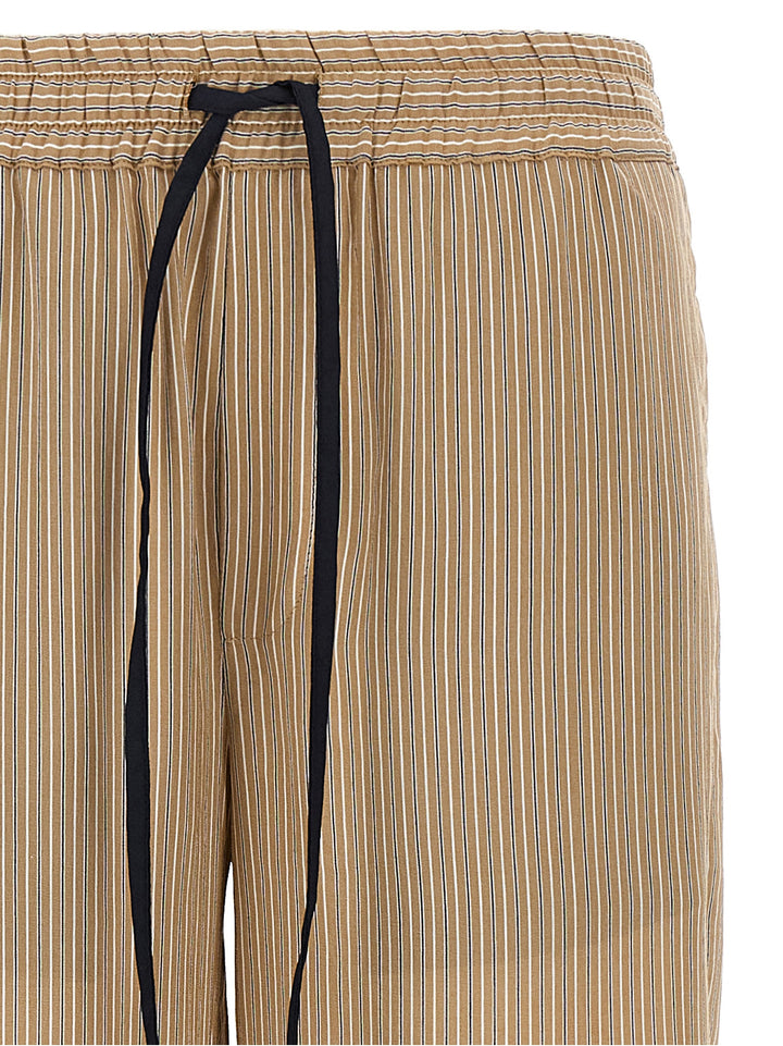 Victoria Beckham Pleat Detail Pyjama Pants - Brown | d906a3521708086266097a8f605b484a31dfd1ea