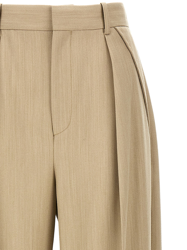 Victoria Beckham Maxi Turn-Up Pants - Beige | 470ec061306010b442ce11e36f0aeb72e8afbabf