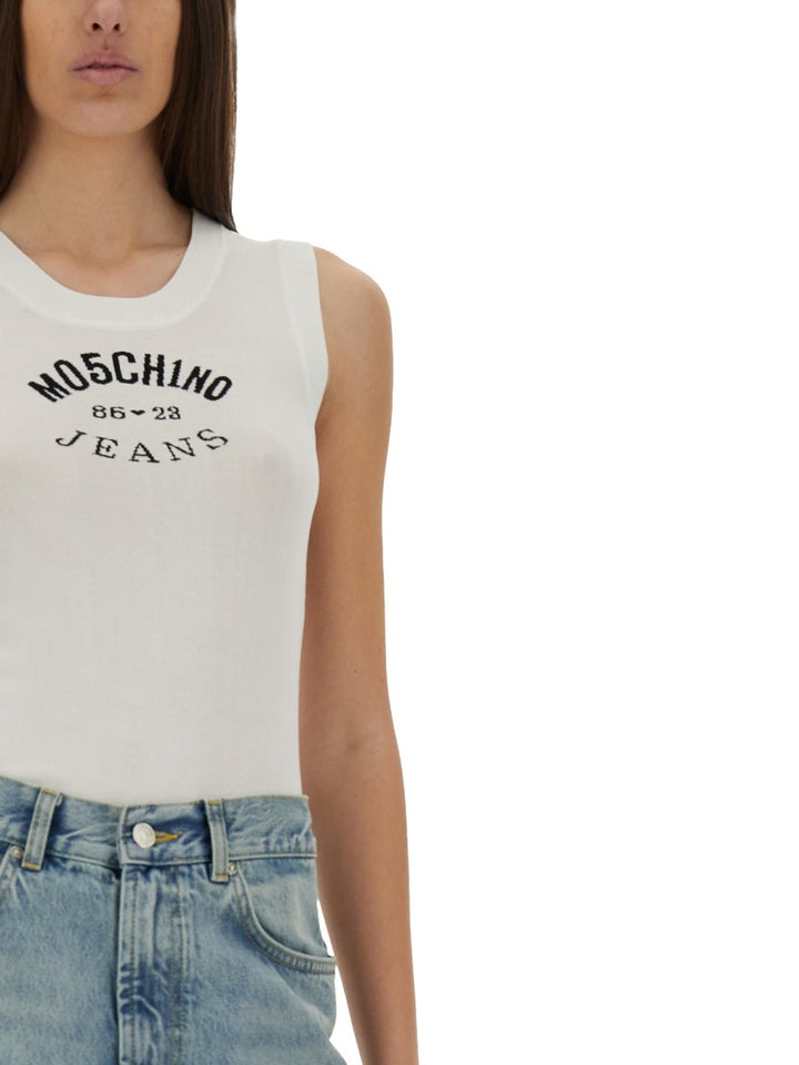 Moschino Jeans Tops - White | Wanan Luxury