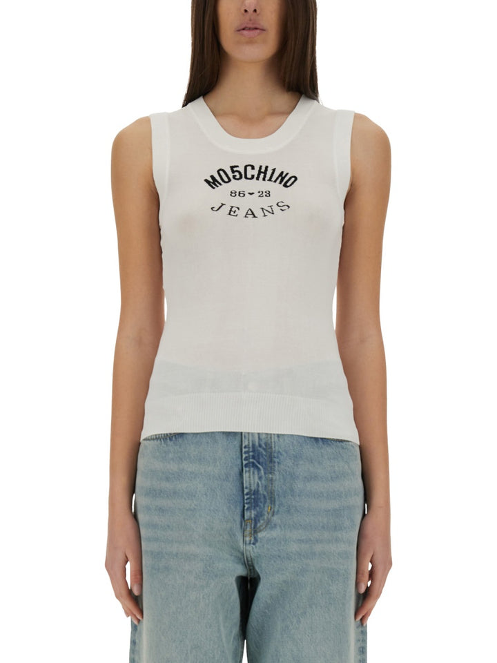 Moschino Jeans Tops - White | Wanan Luxury