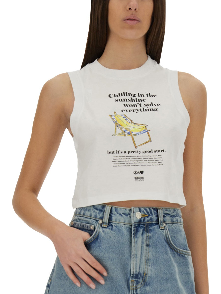 Moschino Jeans T shirts - White | Wanan Luxury