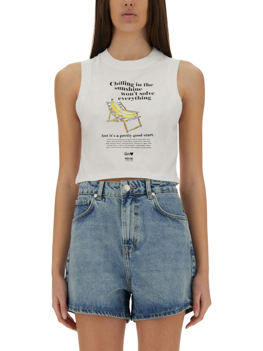 Moschino Jeans T shirts - White | Wanan Luxury