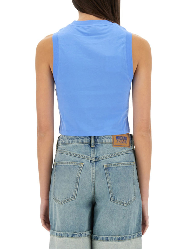 Moschino Jeans T shirts - Light Blue | Wanan Luxury