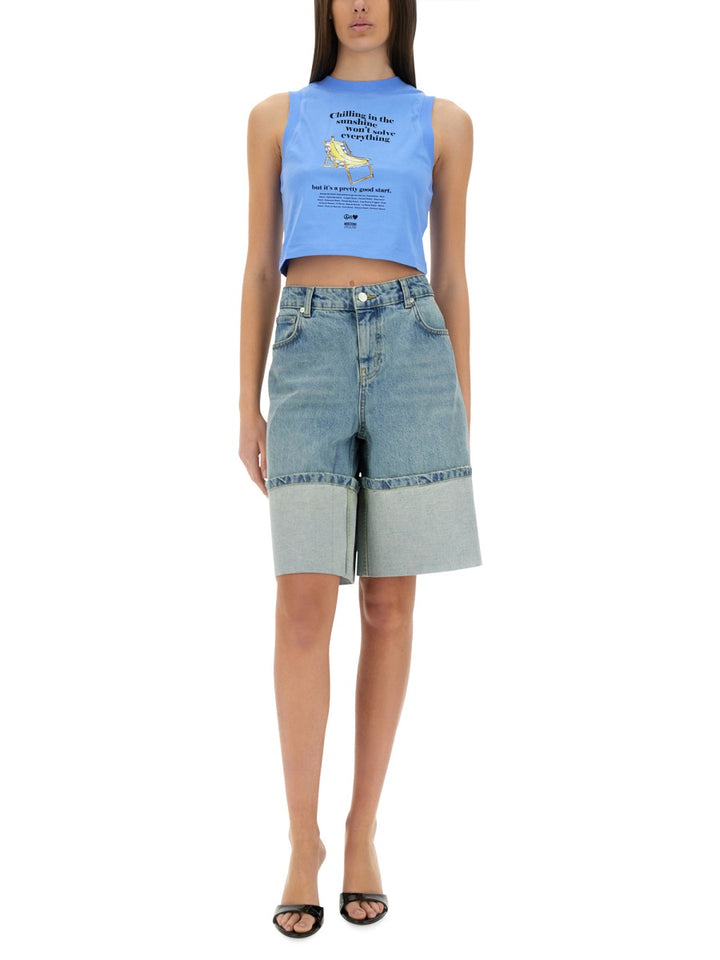 Moschino Jeans T shirts - Light Blue | Wanan Luxury