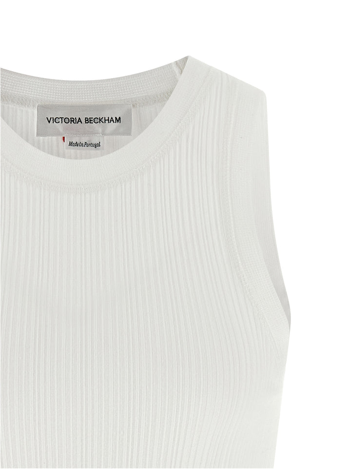 Victoria Beckham Rib Tank Tops - White | ec53c285b2e0730e266e4a835199383b9128f69f