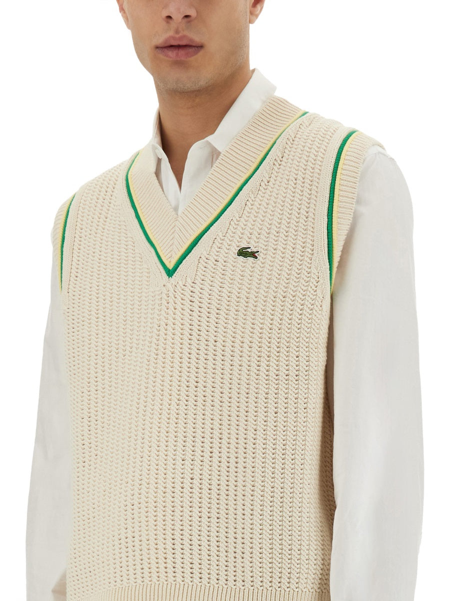 Lacoste Gilet - White | Wanan Luxury