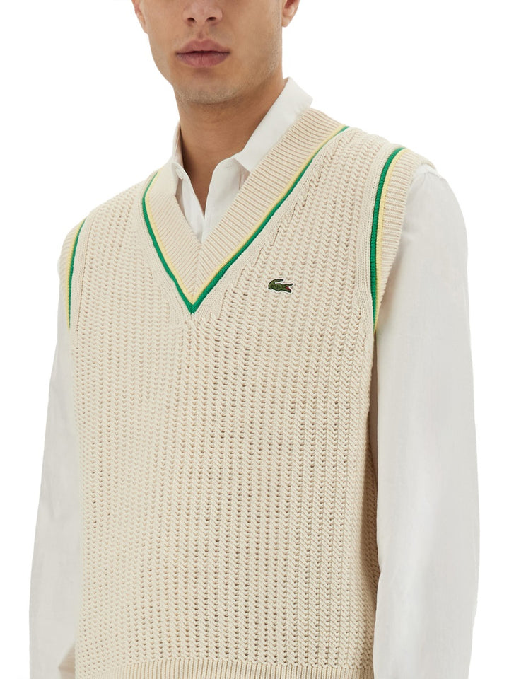 Lacoste Gilet - White | Wanan Luxury