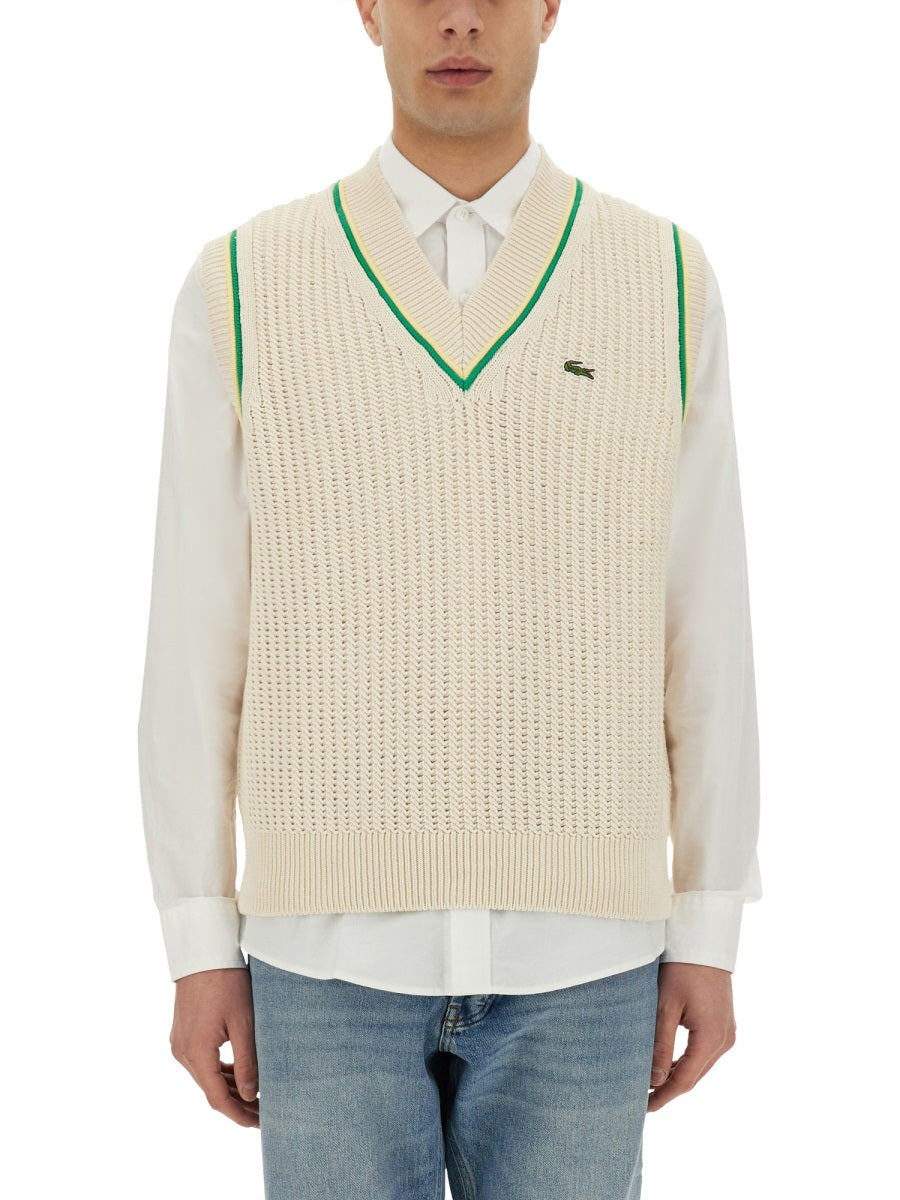 Lacoste Gilet - White | Wanan Luxury