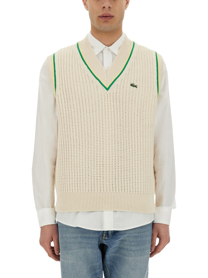 Lacoste Gilet - White | Wanan Luxury