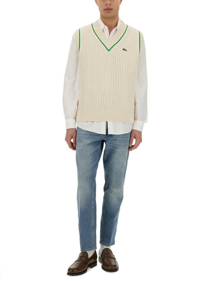 Lacoste Gilet - White | Wanan Luxury
