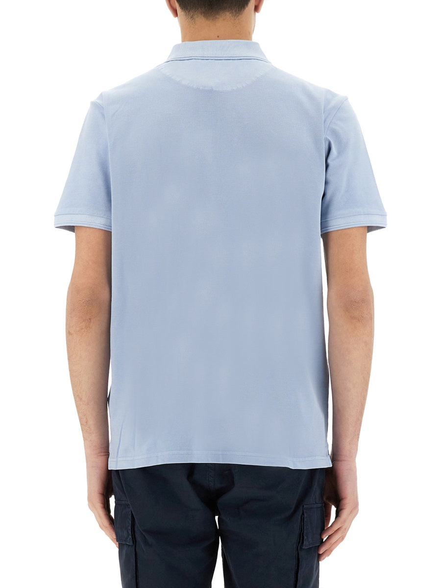 Woolrich Polo - White, Light Blue | Wanan Luxury