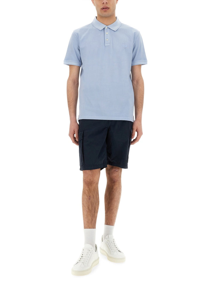 Woolrich Polo - White, Light Blue | Wanan Luxury