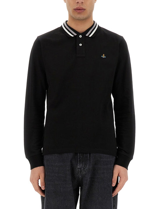 Long-Sleeved Polo Shirt