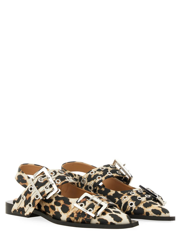 Ganni Flat Shoes - Animal Print | Wanan Luxury