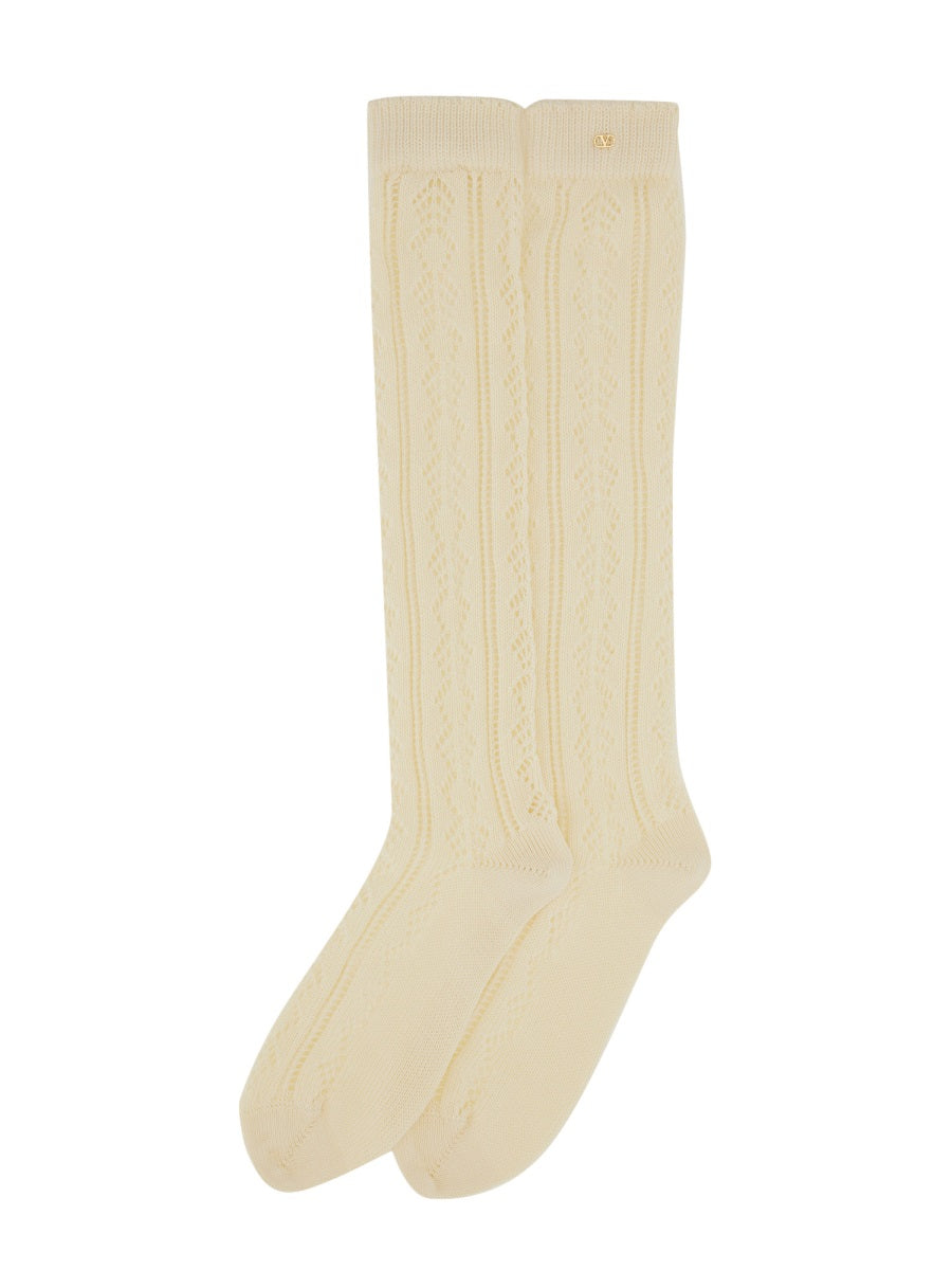 Valentino Garavani Socks - Beige | Wanan Luxury