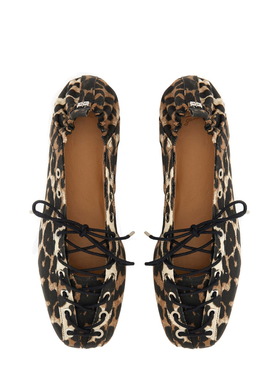 Ganni Flat Shoes - Animal Print | Wanan Luxury
