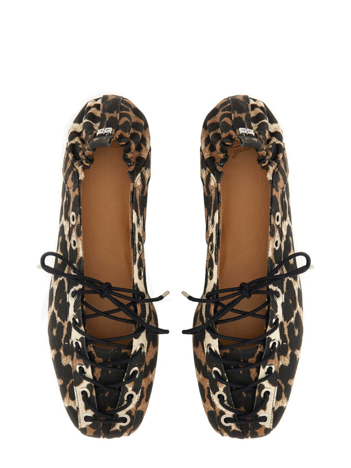 Ganni Flat Shoes - Animal Print | Wanan Luxury