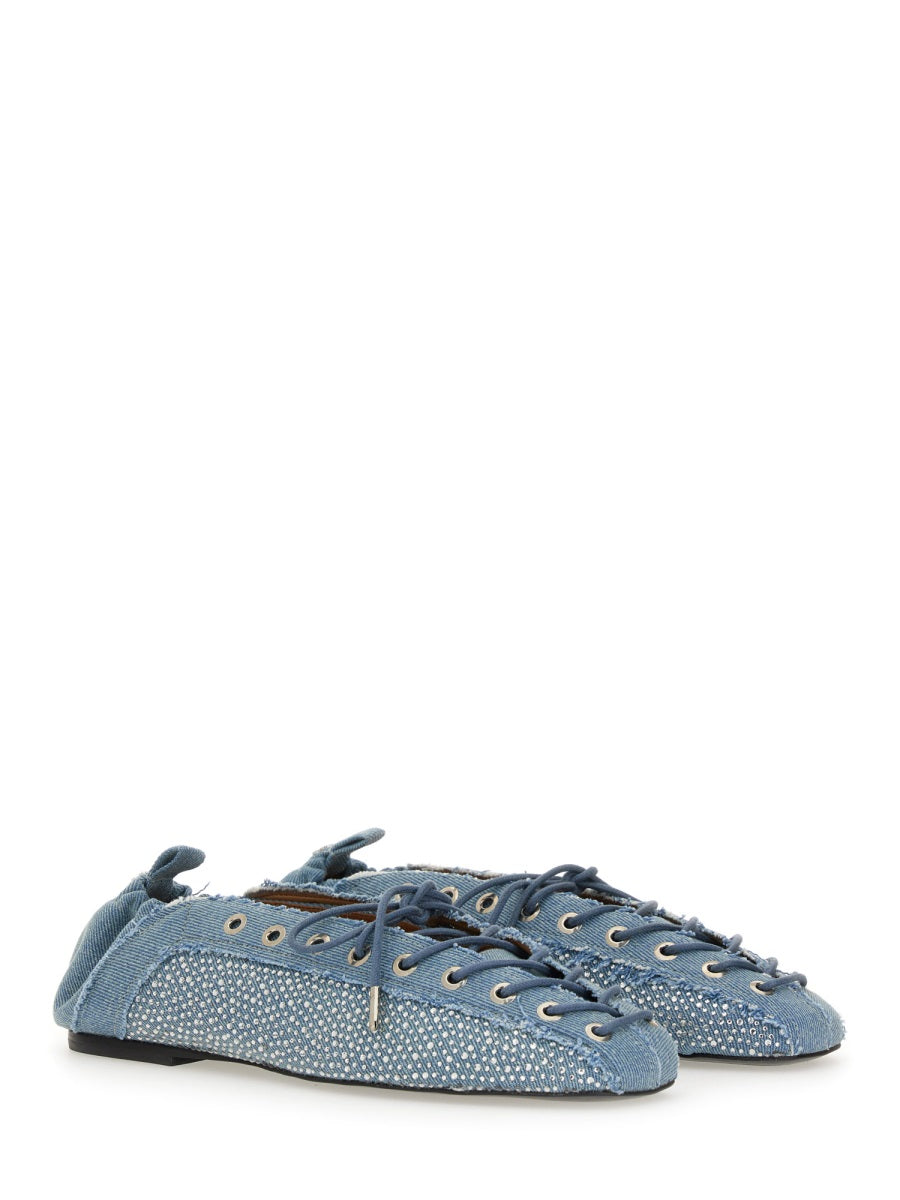 Ganni Flat Shoes - Blue | Wanan Luxury