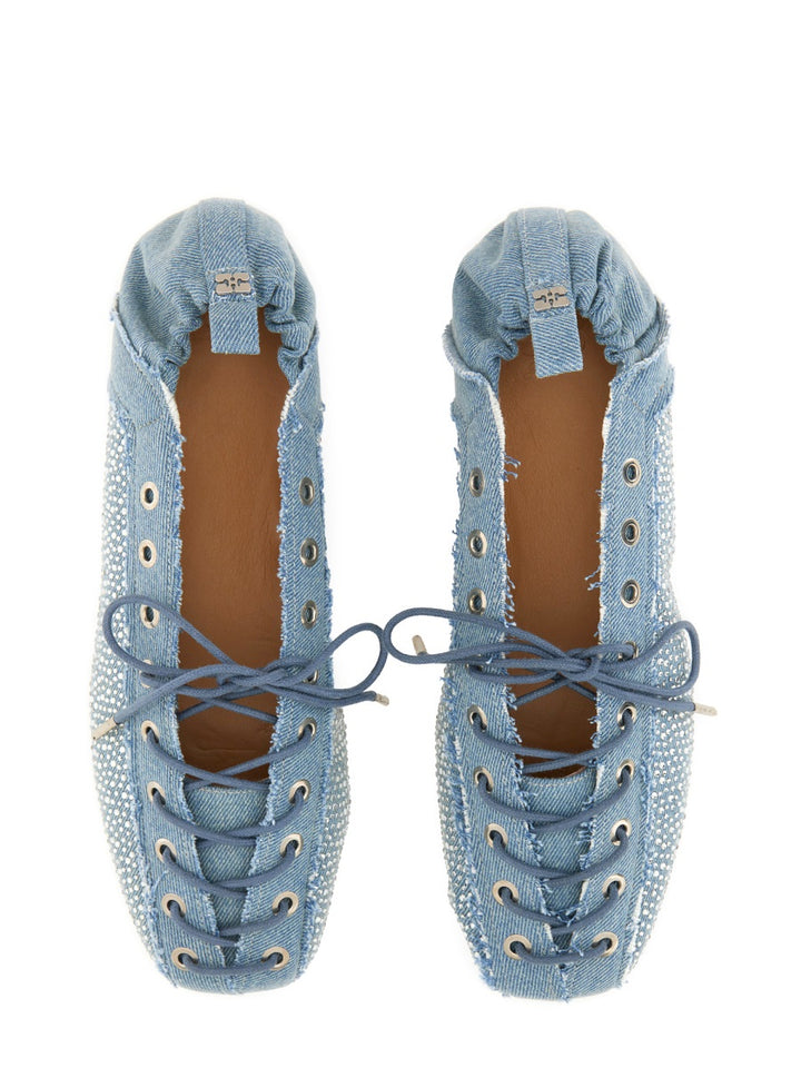 Ganni Flat Shoes - Blue | Wanan Luxury