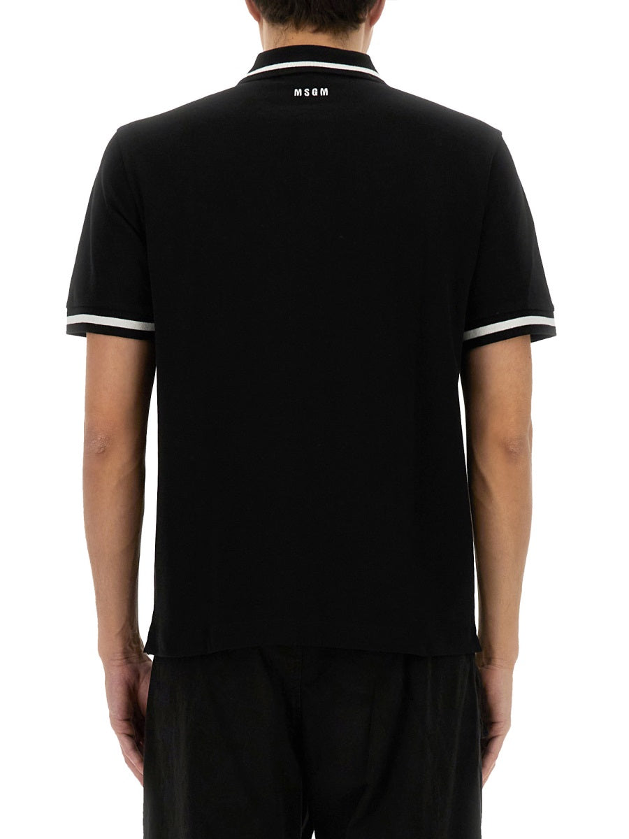 MSGM Polo - Black | Wanan Luxury