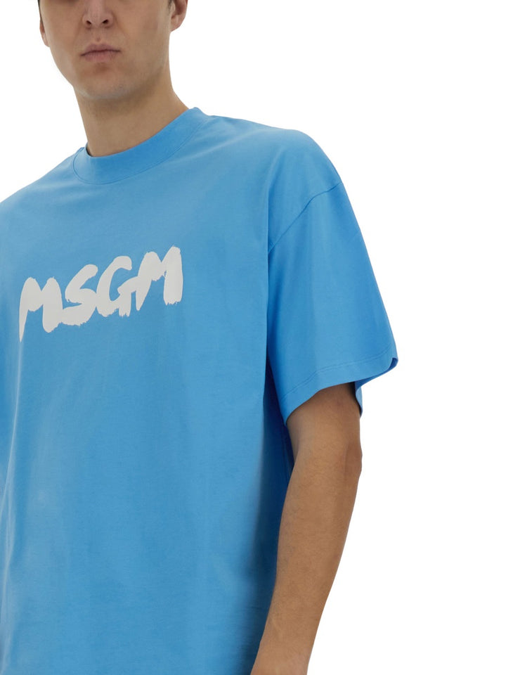 MSGM T shirts - Light Blue | Wanan Luxury