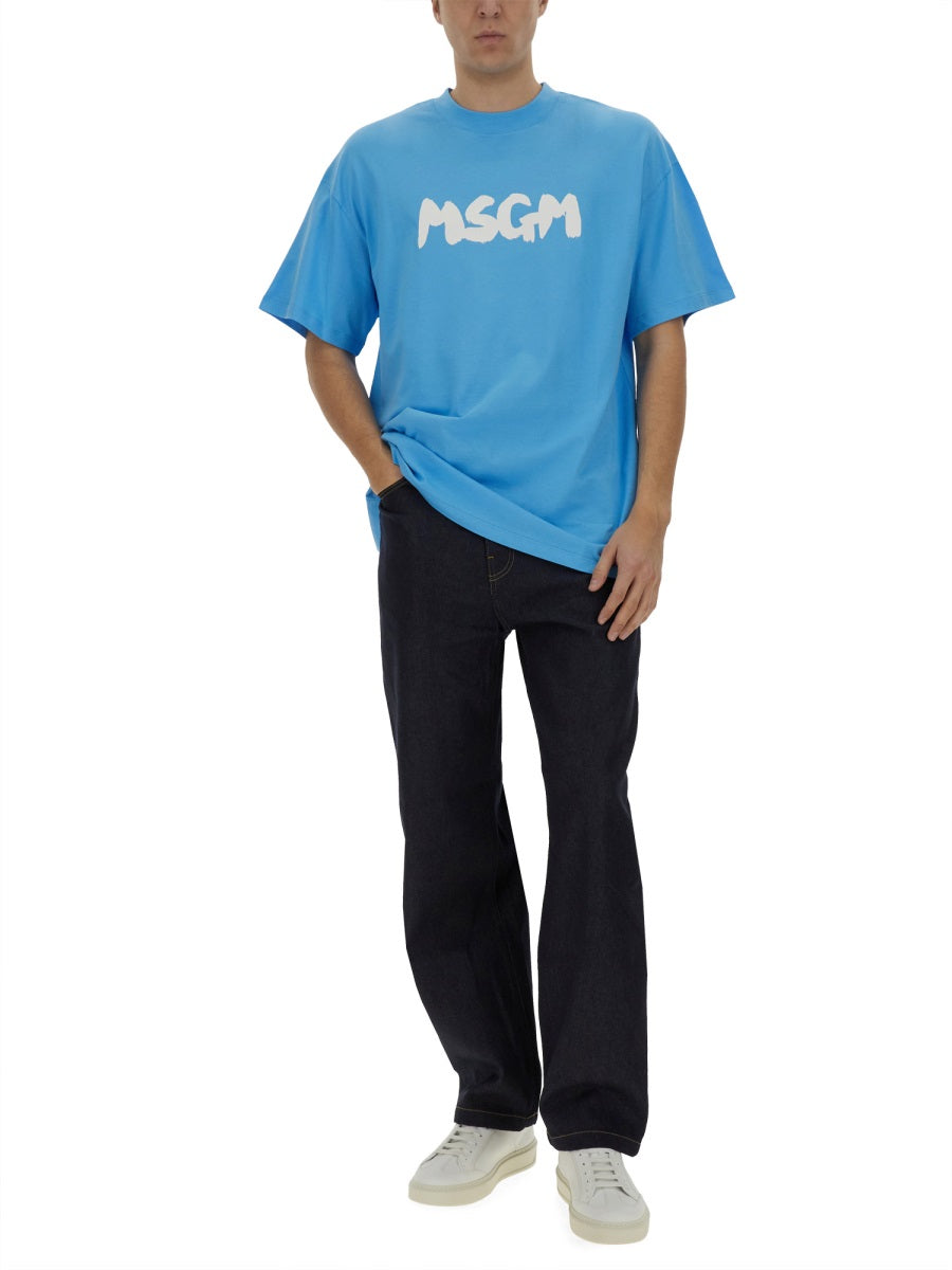 MSGM T shirts - Light Blue | Wanan Luxury