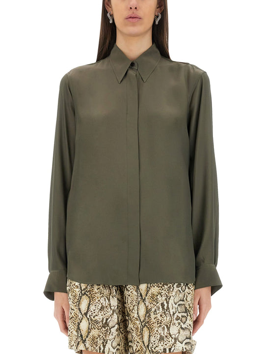 Silk Blend Satin Shirt