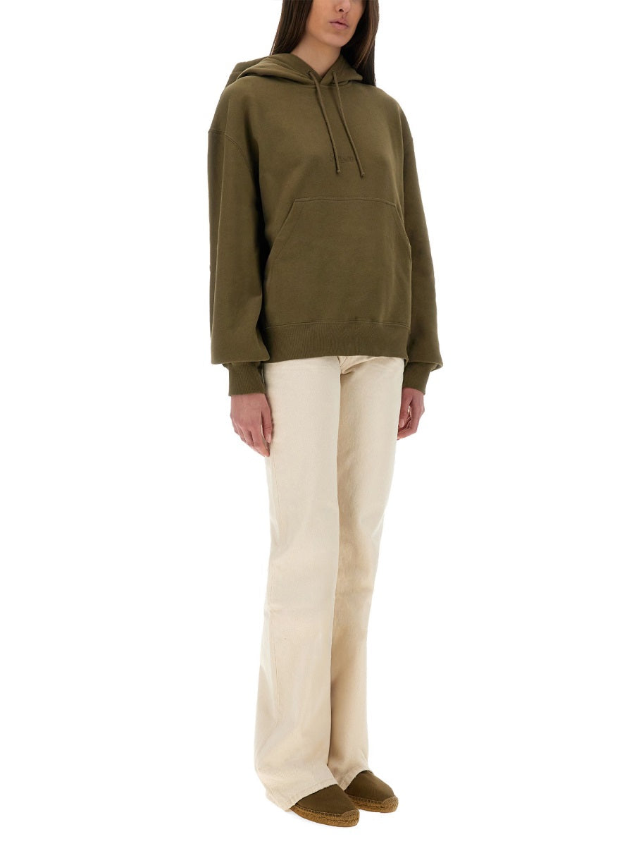 Saint Laurent Sweatshirts - Green | 6f11aa04245997181e2cfb3f47f3a6671b8dddf2