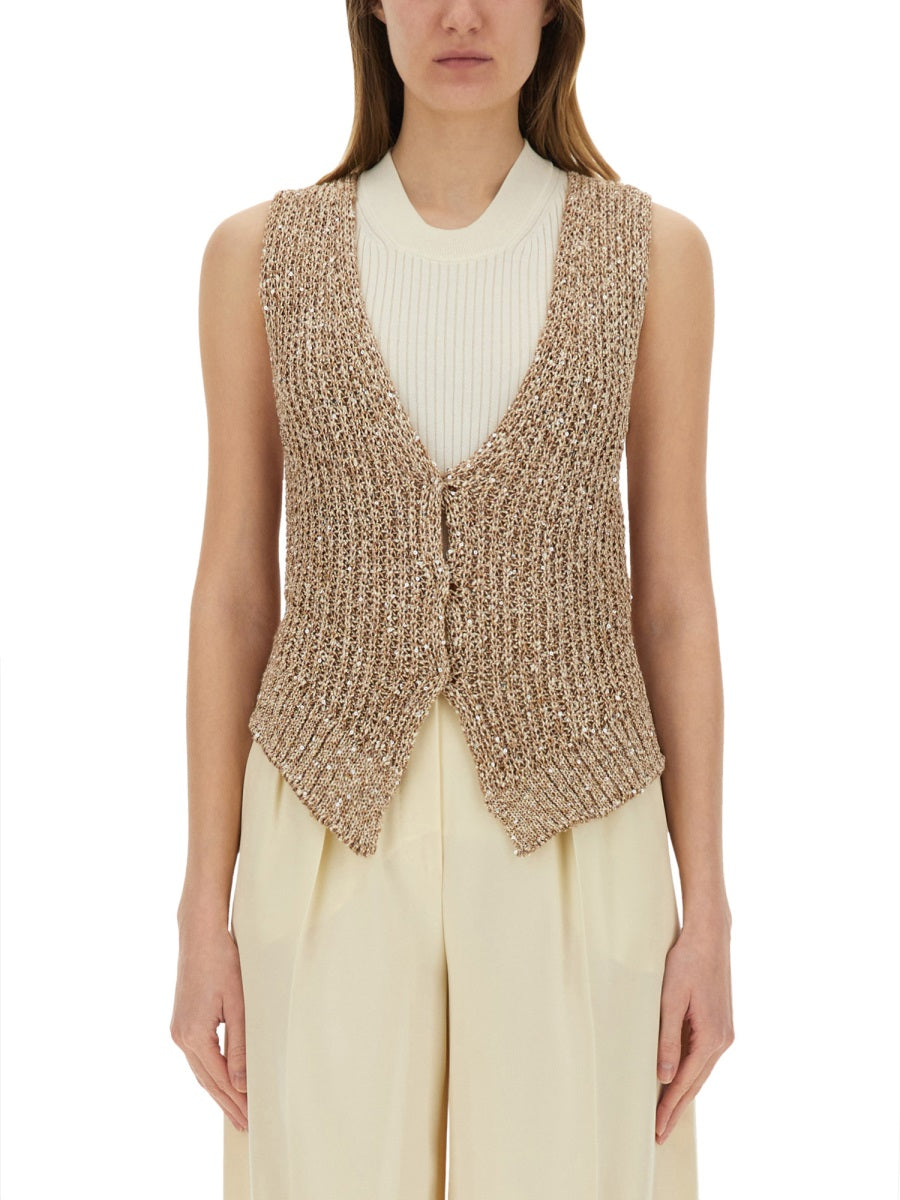 Alysi Gilet - Beige | Wanan Luxury