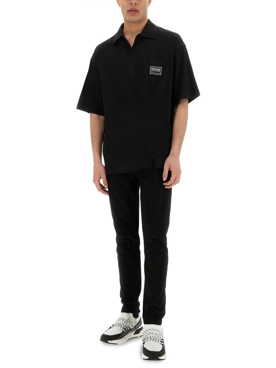 Versace Jeans Couture Polo - Black | Wanan Luxury