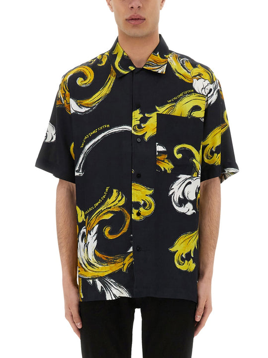 Baroque Outline Print Shirt