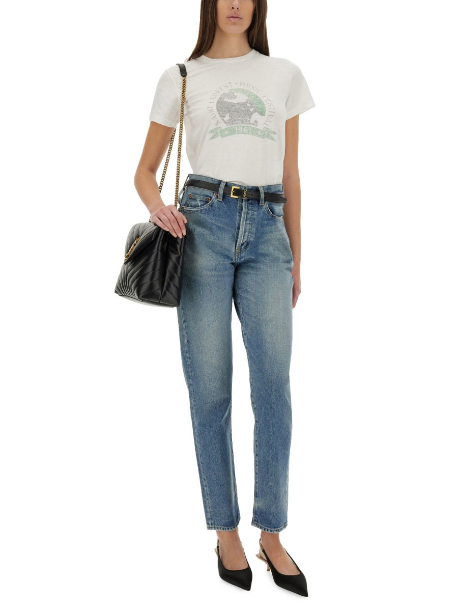 Saint Laurent T shirts - Beige | 464b6fba772f2e4b0d5cc146ca233cacbc4ebfb1