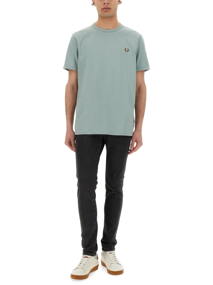 Fred Perry T shirts - White, Light Blue | Wanan Luxury