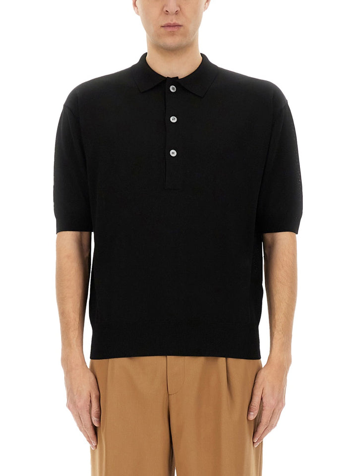 Lardini Polo - Black | Wanan Luxury
