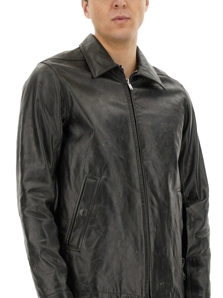 Rick Owens Leather Jackets - Black | Wanan Luxury